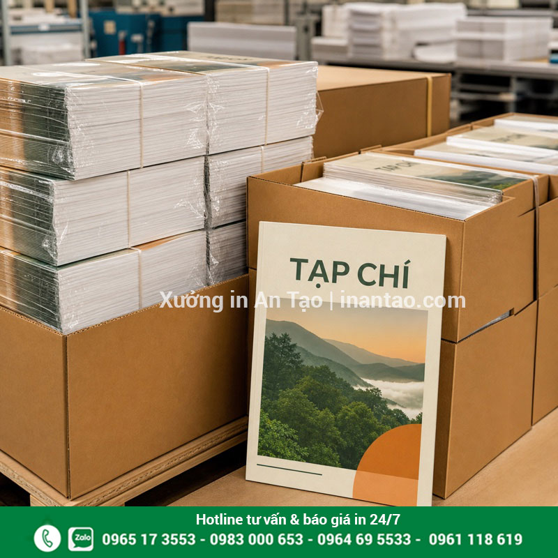 Tạp chí thành phẩm đóng gói giao hàng Đóng gói thành phẩm in tạp chí giá rẻ tphcm