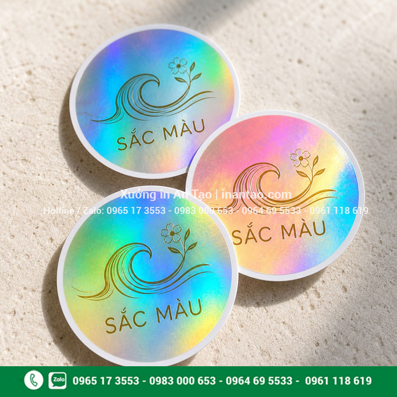 Cận cảnh decal 7 màu thay đổi theo ánh sáng Hiệu ứng đổi sắc của decal tem 7 màu thường