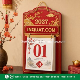 In lịch bloc theo yêu cầu, thiết kế đẹp, giá xưởng InQuat