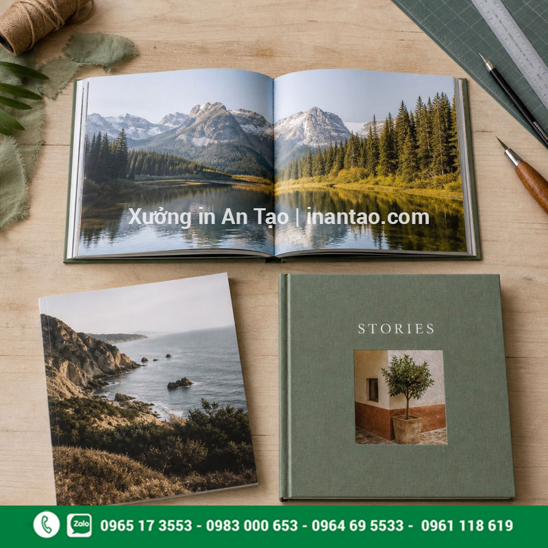 Kiểu đóng cuốn khi in photobook theo yêu cầu Các kiểu đóng cuốn photobook bìa cứng, bìa mềm và mở phẳng