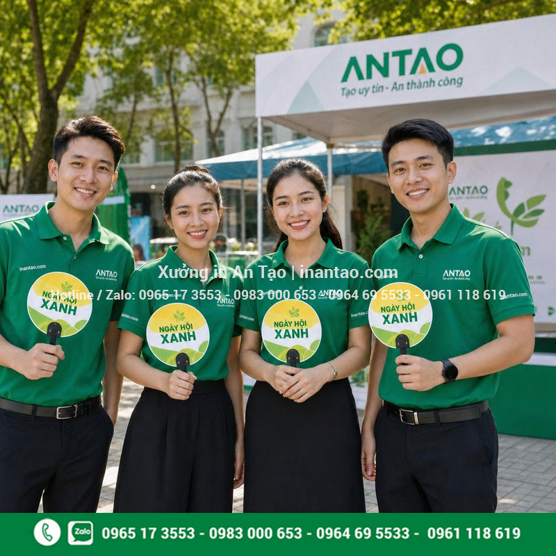 Quạt giấy quảng cáo cho chương trình ngoài trời Nhân sự Việt Nam sử dụng quạt giấy quảng cáo tại sự kiện