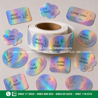 Tem 7 màu: nhãn decal 7 màu đổi sắc nổi bật cho sản phẩm
