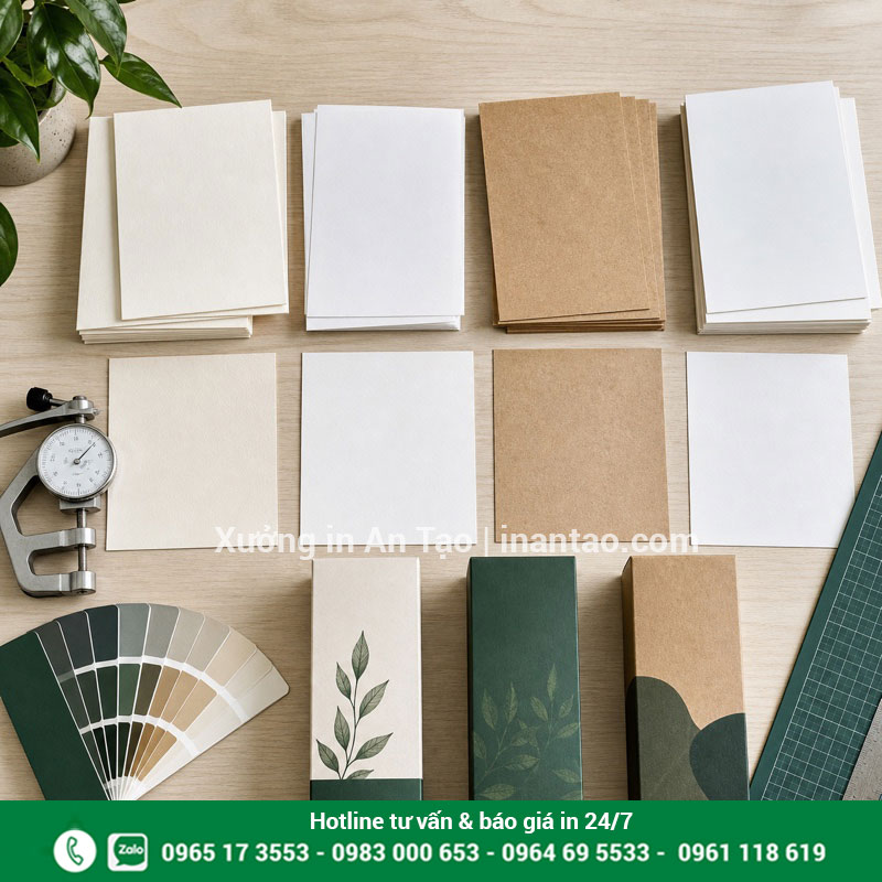 Chất liệu phổ biến khi in hộp giấy So sánh chất liệu giấy và mẫu hộp giấy in hoàn chỉnh