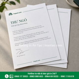 In giấy tiêu đề A4 theo yêu cầu, đồng bộ thương hiệu tại inquat.com