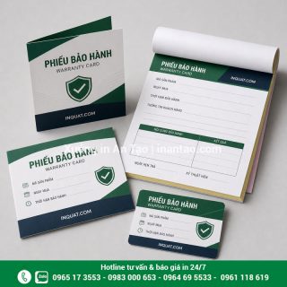 In phiếu bảo hành giá rẻ, thiết kế theo yêu cầu tại TP.HCM