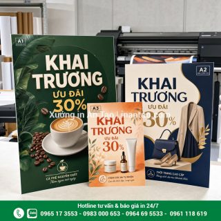In poster quảng cáo sắc nét, giá xưởng tại TPHCM