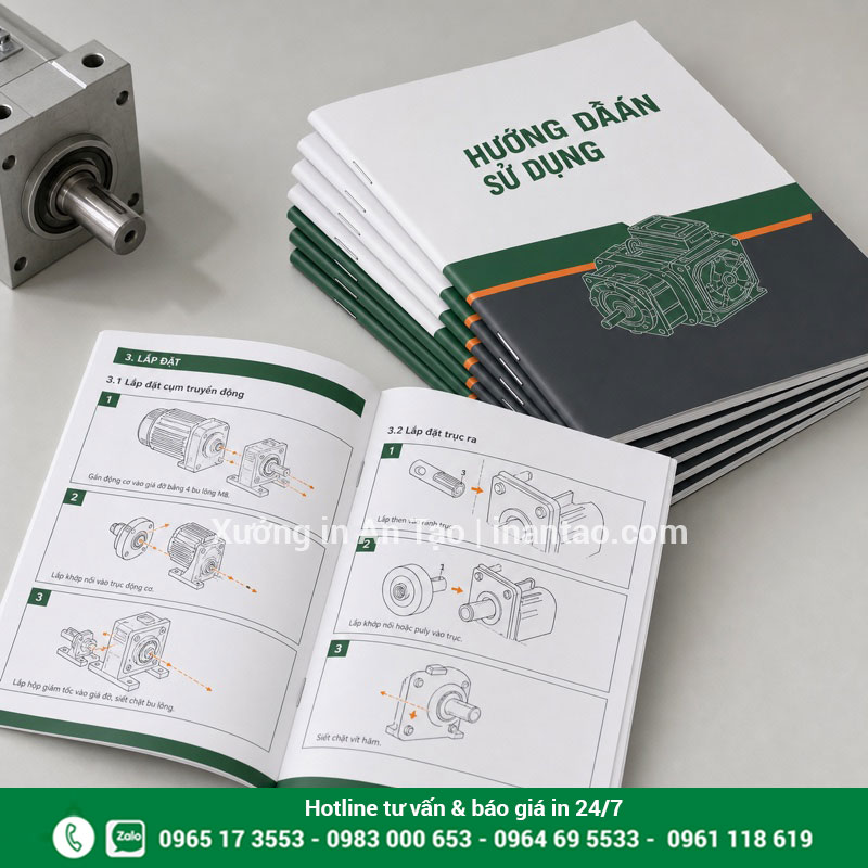 In sách hướng dẫn sử dụng rõ hình và đúng phiên bản Sách hướng dẫn sử dụng có sơ đồ kỹ thuật và đóng ghim