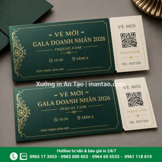 In vé sự kiện đẹp, rõ thông tin và dễ kiểm soát check-in