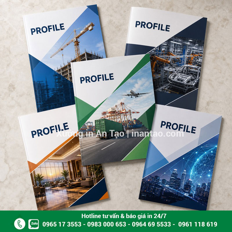 Mẫu in profile công ty theo ngành Bộ mẫu in hồ sơ năng lực công ty theo nhiều ngành